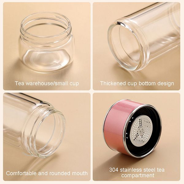 Tea-Infuser Glass Cup - Image 7